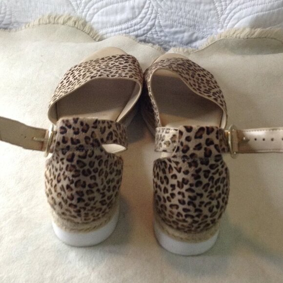Sole Society "So-Verinna" 11M Leopard Print, Cowhide Espadrilles. Cute Hippie - Picture 2 of 5